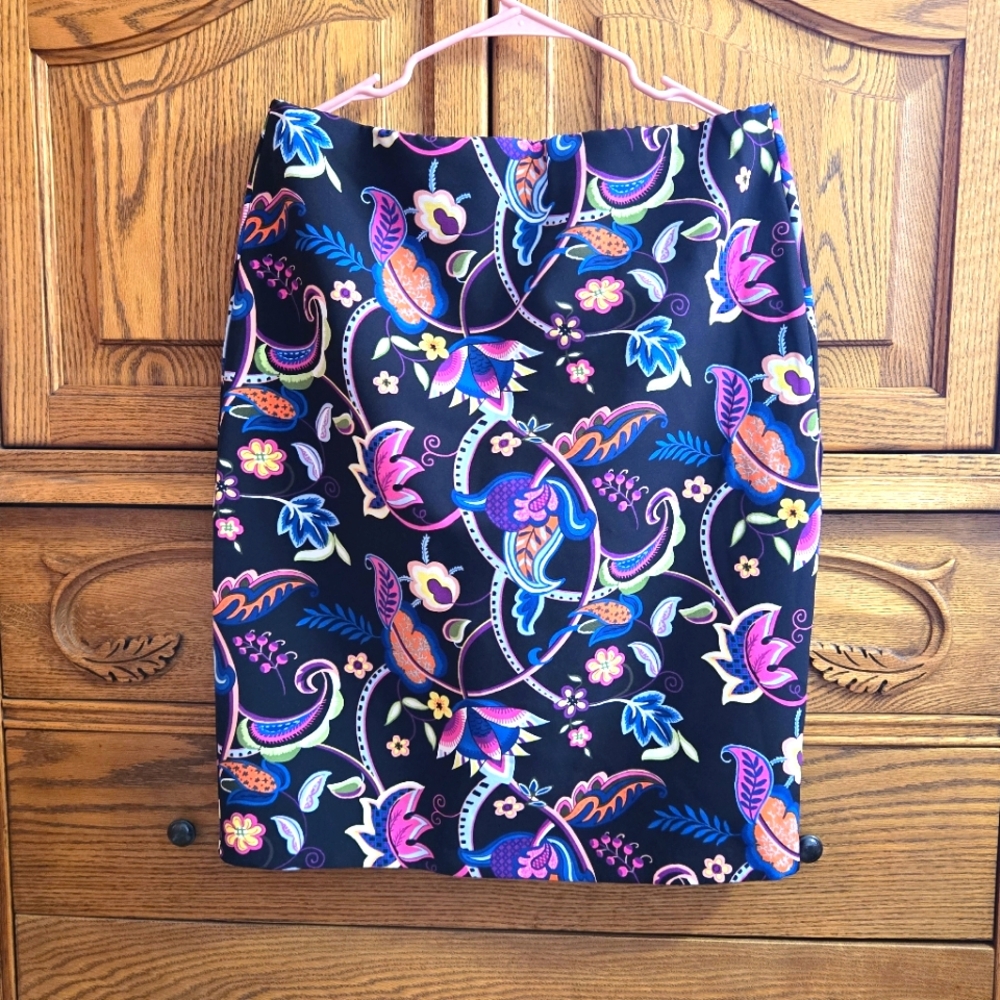 Colorful business casual skirt, midi skirt, comfy skirt, knee length pencil skir